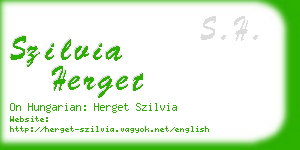 szilvia herget business card